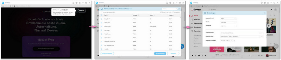 Deezer Musik konvertieren